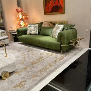 Sofa nhung cao cấp tông xanh rêu – sang trọng và đậm chất nghệ thuật