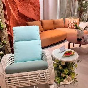 Alternative view of Sofa nỉ cao cấp tông cam hiện đại – điểm nhấn ấm áp cho không gian sống